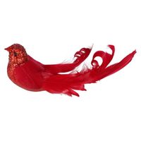 Sassy Clip on Bird Red