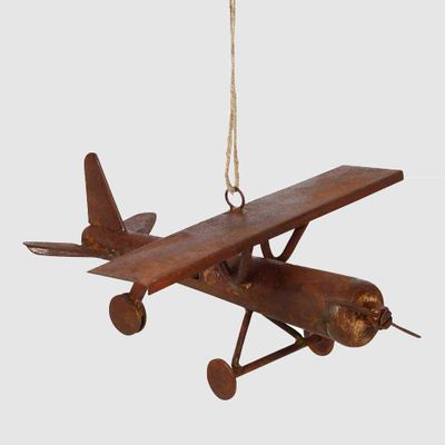 Grenfel Plane Hanging Ornament Rust