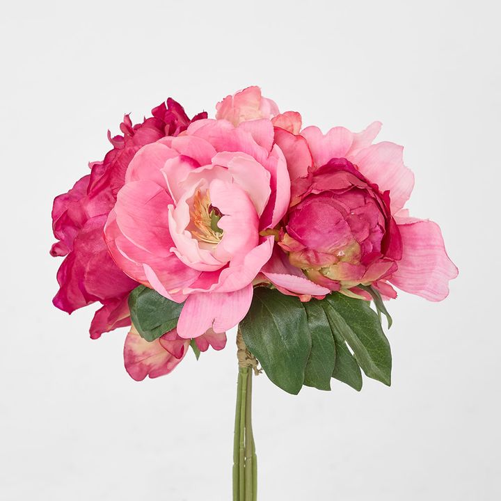 Peony Bouquet Mixed 30cm Fuchsia & Pink