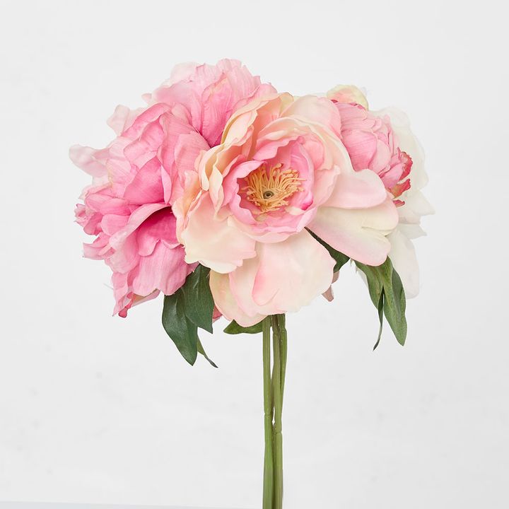 Peony Bouquet Mixed 30cm Light Pink