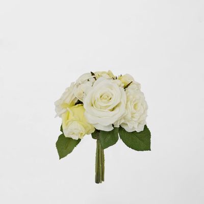 Rose Mix Bouquet 23cm Cream & White