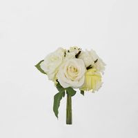 Rose Mix Bouquet 23cm Cream & White