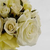Rose Mix Bouquet 23cm Cream & White