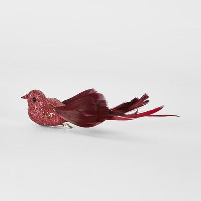 Stree Clip on Bird Burgundy (Set of 6)
