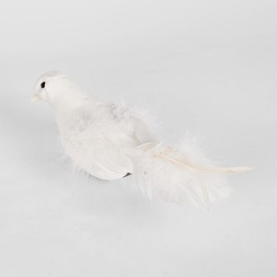 Sante White Clip on Bird (Set of 6)