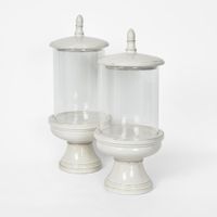 Nini Candle Holder with lid White Medium