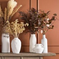 Tuba Ceramic Vase Tall White