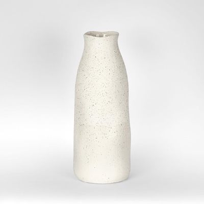 Tuba Ceramic Vase Tall White