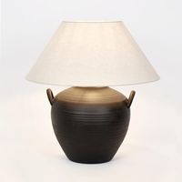 Camille Black Table Lamp & Shade