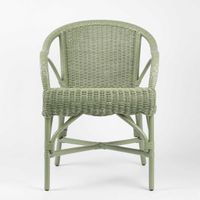 Belle Rattan Armchair Green
