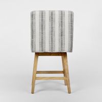 Cape Swivel Counter Stool Charcoal/White Stripe