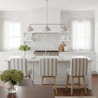 Cape Swivel Counter Stool Charcoal/White Stripe