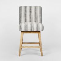 Cape Swivel Counter Stool Charcoal/White Stripe