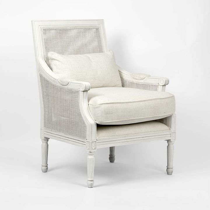 Hicks White Armchair