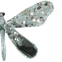 Shayle Glitter Clip on Dragonfly Blue