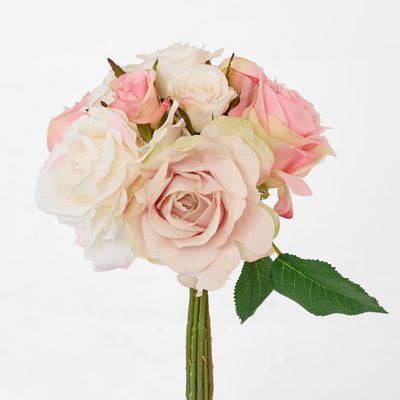 Rose Mix Bouquet 23cm Light Pink