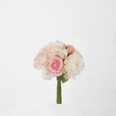 Rose Mix Bouquet 23cm Light Pink