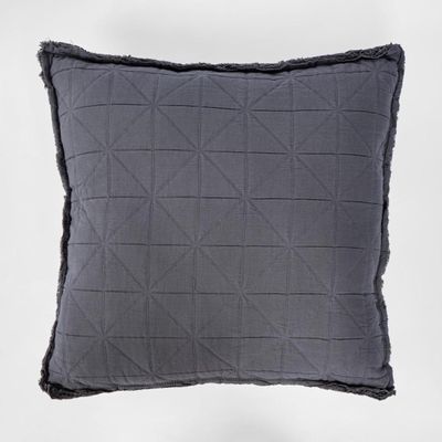 Quilted Cushion Dark Grey
