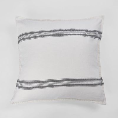 Stripe Slub Cush 50x50 White