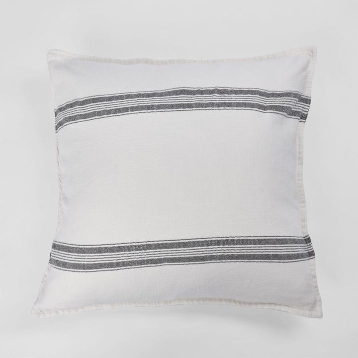 Stripe Slub Cush 50x50 White
