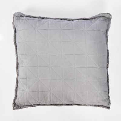 Quilted Cushion Light Grey