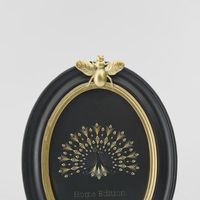 Vera Bee Oval Photo Frame 4 x 6 Black & Gold