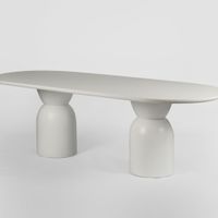 Olive Dining Table White - Base Only