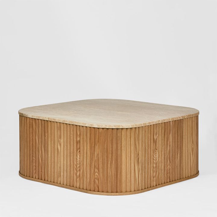 Travertine Oak Coffee Table