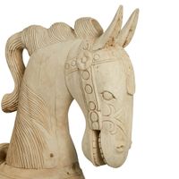 Wood Horse on Stand Large