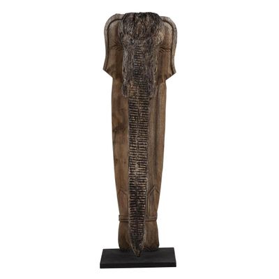 Wooden Elephant Head Dark Brown Assorted sizes