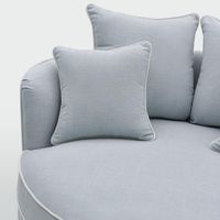 Noosa Hamptons Snuggle Chair Beach with white piping