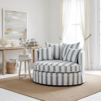 Noosa Hamptons Snuggle Chair Blue Sky Stripe