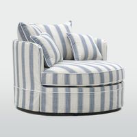 Noosa Hamptons Snuggle Chair Blue Sky Stripe