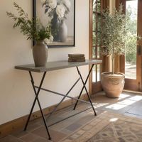 Metal Top Folding Console