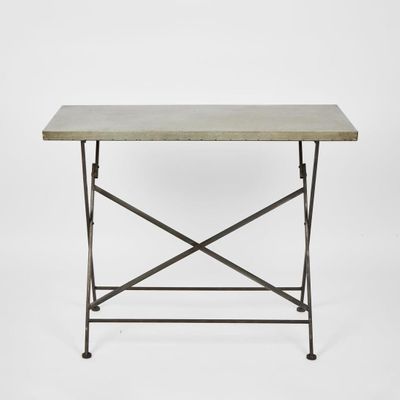 Metal Top Folding Console