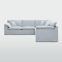 Norfolk 5 Seater Modular Sofa Beach w/White piping