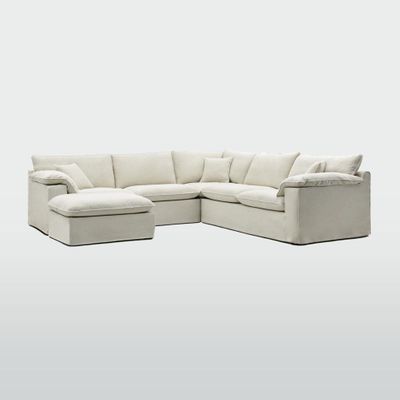 Norfolk 5 Seater Modular with Chaise (Reversible) Beige