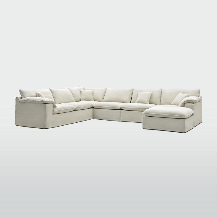 Norfolk 6 Seater Modular with Chaise (Reversible) Beige