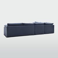 Norfolk 6 Seater Modular Navy w/White piping