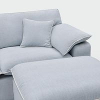 Norfolk 6 Seater Modular with Chaise (Reversible) Beach w/White piping