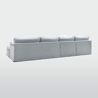 Norfolk 6 Seater Modular with Chaise (Reversible) Beach w/White piping