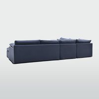 Norfolk 6 Seater Modular with Chaise (Reversible) Navy w/White piping