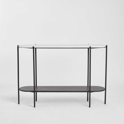 The James Marble Console Black/White Marble