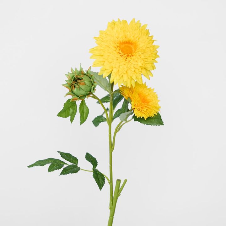 Sunflower Spray With 3 Flowers Yellow