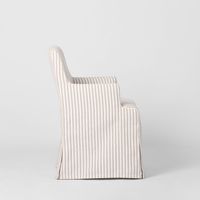 Slip Cover Only - Clifton Dining Chair W/Arms Beige Stripe