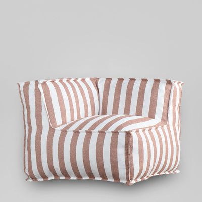 Lola Sofa Corner Section Terracotta Stripe