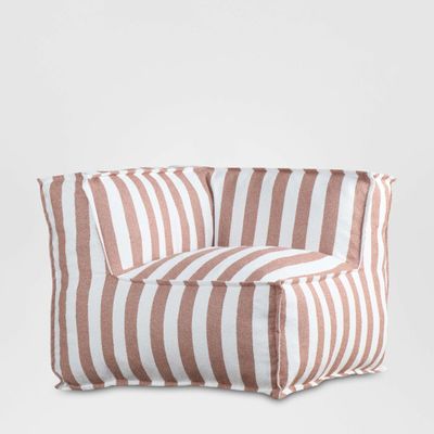 Lola Sofa Corner Section Terracotta Stripe