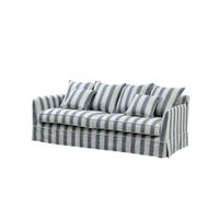 Slip Cover Only - Byron Hamptons 2.5 Seat Sofa Blue Sky