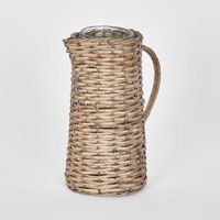 Rattan Jug With Glass Insert Large