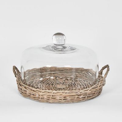 Willow Tray W  Glass Cover